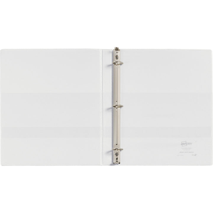 Image of Avery® Heavy-Duty Non Stick View Binder With Durahinge And Slant Rings, 3 Rings, 0.5" Capacity, 11 X 8.5, White, (5234)