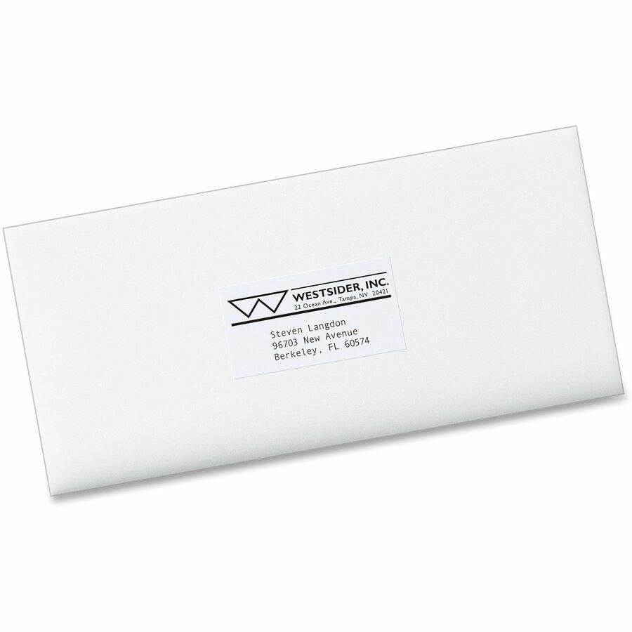 Image of Avery® Copier Mailing Labels, Copiers, 1.5 X 2.81, White, 21/sheet, 100 Sheets/box