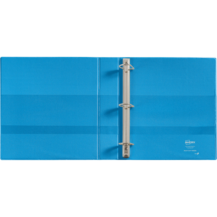 Image of Avery® Heavy-Duty Non Stick View Binder With Durahinge And Slant Rings, 3 Rings, 1.5" Capacity, 11 X 8.5, Light Blue, (5401)