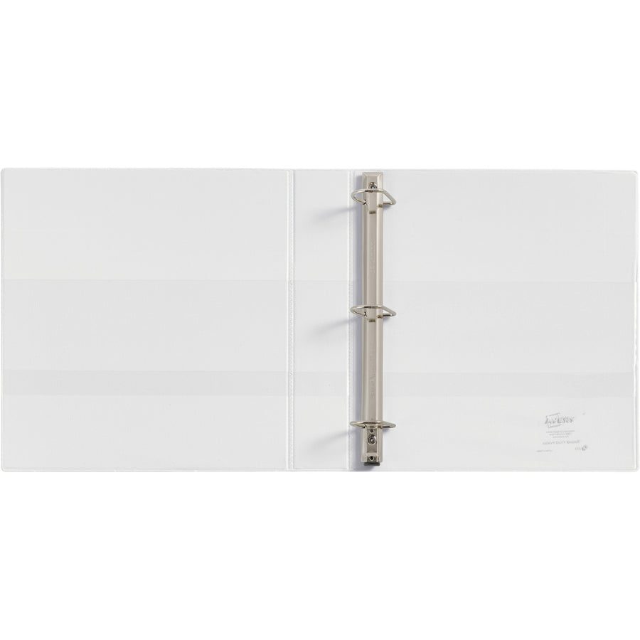 Image of Avery® Heavy-Duty Non Stick View Binder With Durahinge And Slant Rings, 3 Rings, 1.5" Capacity, 11 X 8.5, White, (5404)