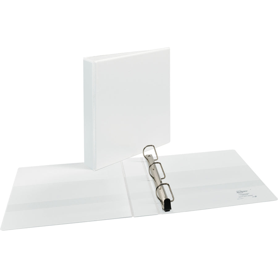Image of Avery® Heavy-Duty Non Stick View Binder With Durahinge And Slant Rings, 3 Rings, 1.5" Capacity, 11 X 8.5, White, (5404)