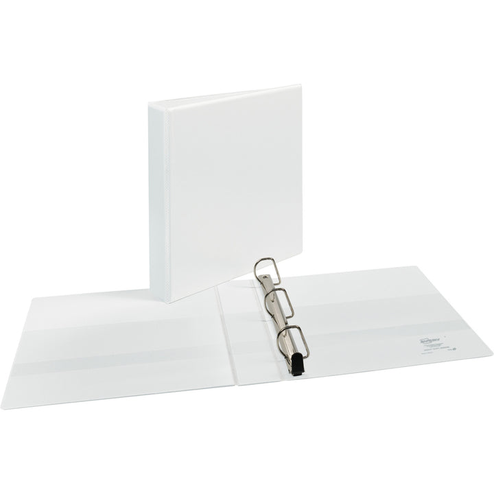 Image of Avery® Heavy-Duty Non Stick View Binder With Durahinge And Slant Rings, 3 Rings, 1.5" Capacity, 11 X 8.5, White, (5404)