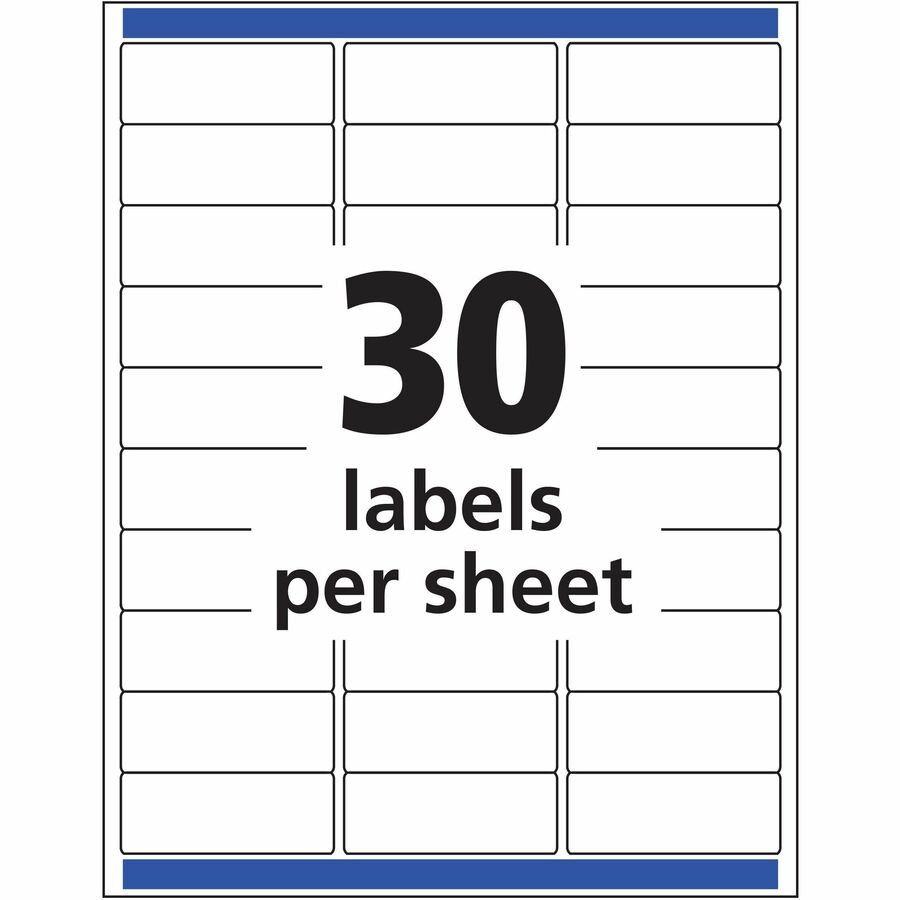 Image of Avery® Matte Clear Easy Peel Mailing Labels W/ Sure Feed Technology, Laser Printers, 1 X 2.63, Clear, 30/sheet, 25 Sheets/box