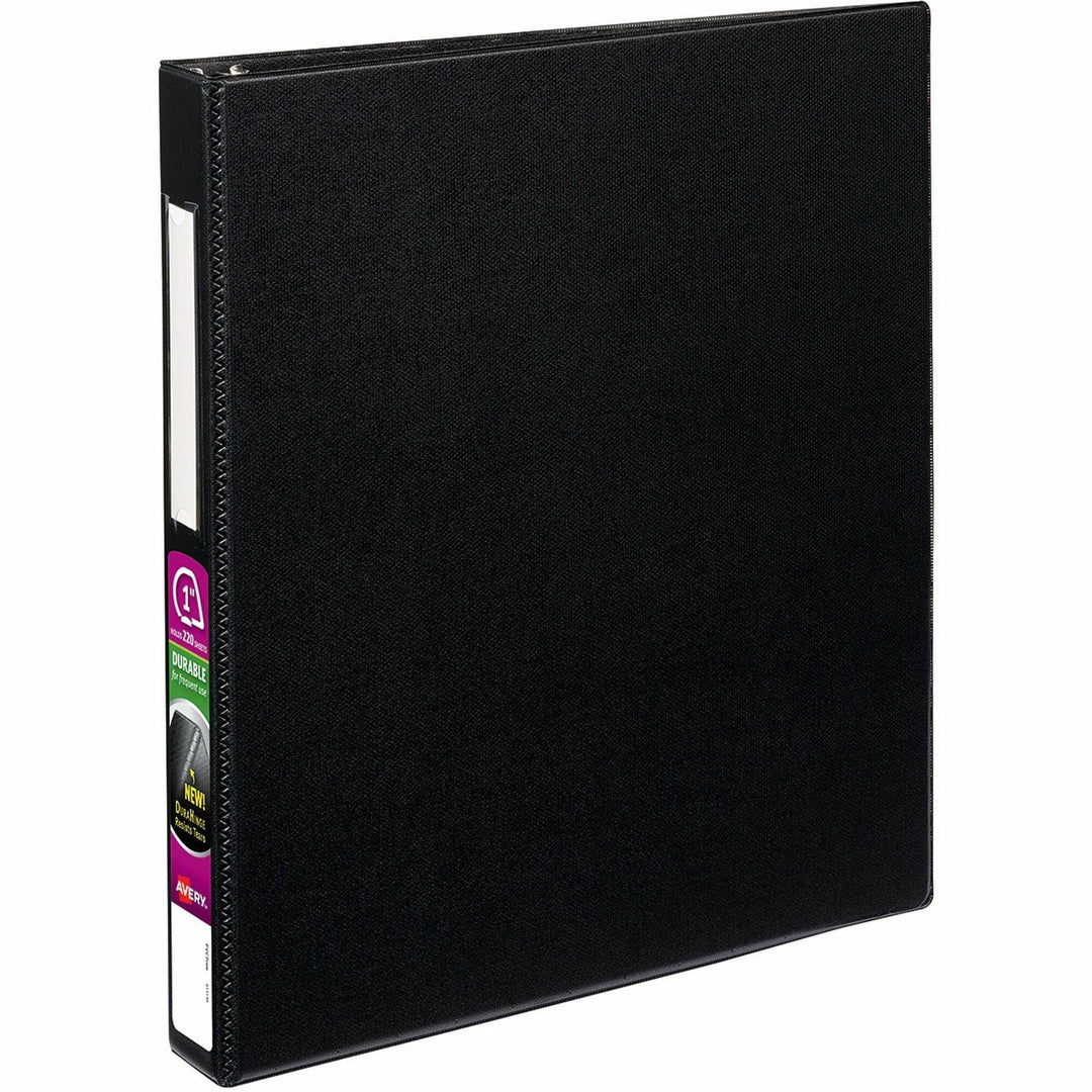 Image of Avery® Durable Non-View Binder With Durahinge And Ezd Rings, 3 Rings, 1" Capacity, 11 X 8.5, Black, (8302)