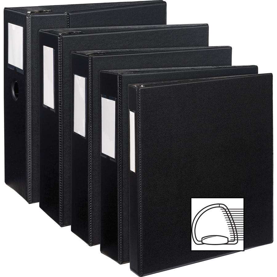 Image of Avery® Durable Non-View Binder With Durahinge And Ezd Rings, 3 Rings, 1" Capacity, 11 X 8.5, Black, (8302)