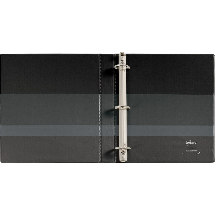 Image of Avery® Durable Non-View Binder With Durahinge And Ezd Rings, 3 Rings, 1" Capacity, 11 X 8.5, Black, (8302)
