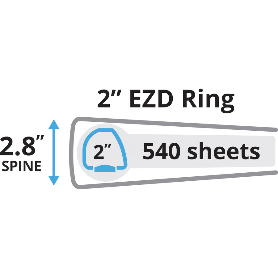 Image of Avery® Durable Non-View Binder With Durahinge And Ezd Rings, 3 Rings, 2" Capacity, 11 X 8.5, Black, (8502)