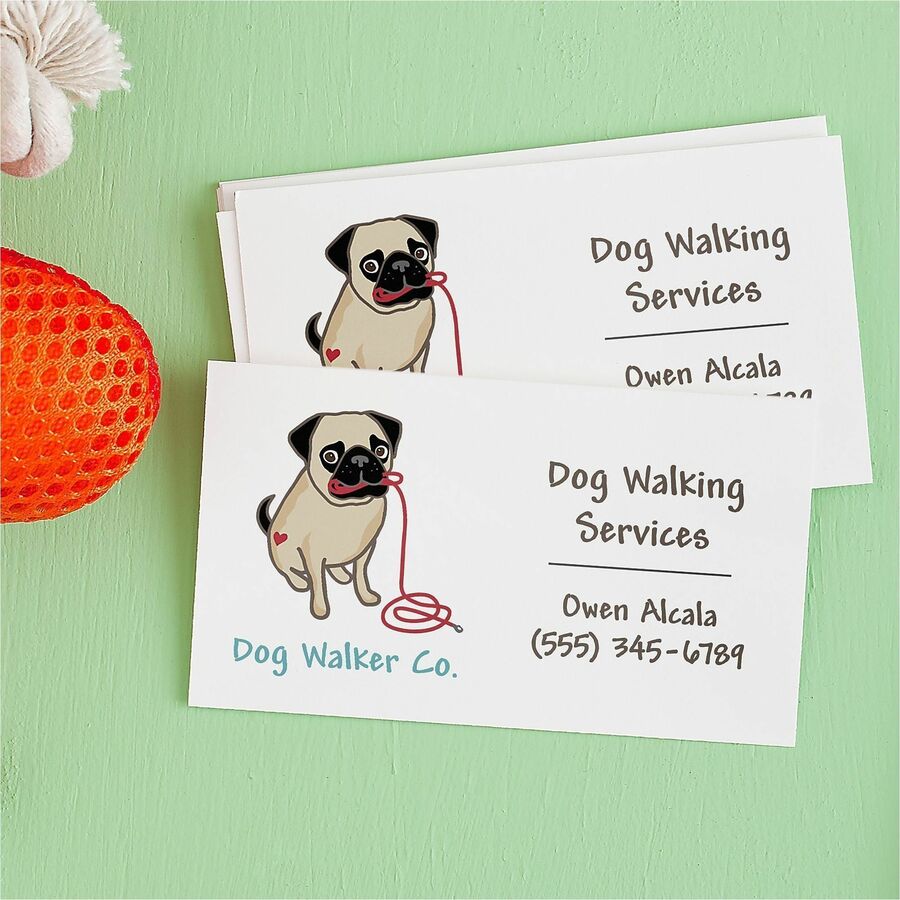 Image of Avery® True Print Clean Edge Business Cards, Inkjet, 2 X 3.5, White, 400 Cards, 10 Cards/sheet, 40 Sheets/box
