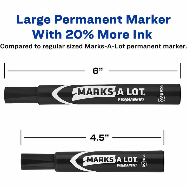 Image of Avery® Marks A Lot Large Desk-Style Permanent Marker, Broad Chisel Tip, Brown, Dozen (8881)