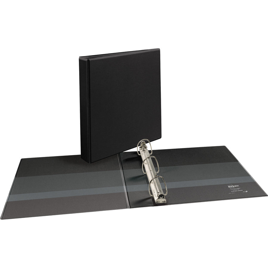 Image of Avery® Durable View Binder With Durahinge And Ezd Rings, 3 Rings, 1.5" Capacity, 11 X 8.5, Black, (9400)