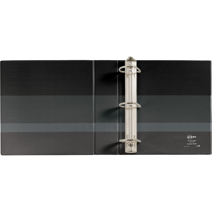 Image of Avery® Durable View Binder With Durahinge And Ezd Rings, 3 Rings, 2" Capacity, 11 X 8.5, Black, (9500)