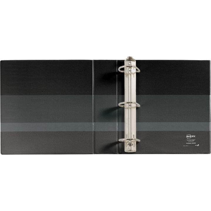 Image of Avery® Durable View Binder With Durahinge And Ezd Rings, 3 Rings, 2" Capacity, 11 X 8.5, Black, (9500)