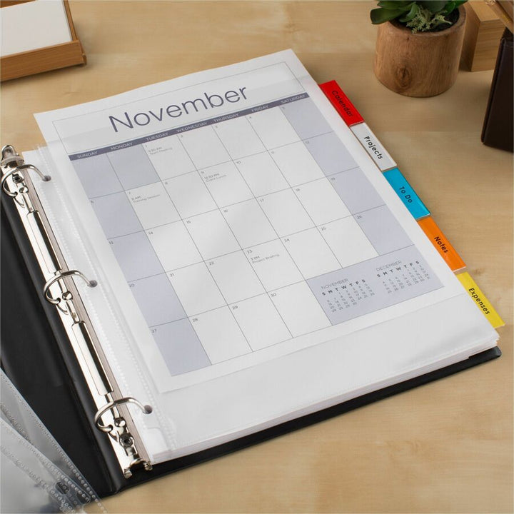 Image of Avery® Insertable Big Tab Dividers, 5-Tab, Single-Sided Copper Edge Reinforcing, 11.13 x 9.25, White, Assorted Tabs, 1 Set
