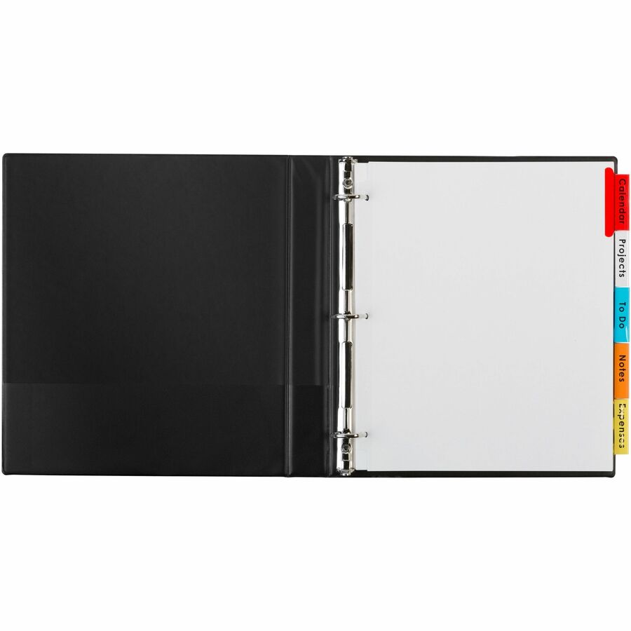Image of Avery® Insertable Big Tab Dividers, 5-Tab, Single-Sided Copper Edge Reinforcing, 11.13 x 9.25, White, Assorted Tabs, 1 Set