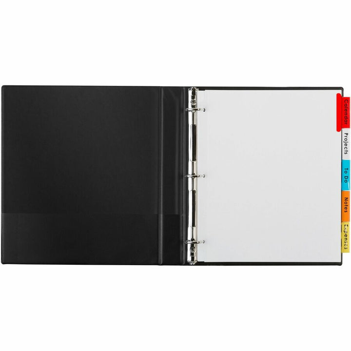 Image of Avery® Insertable Big Tab Dividers, 5-Tab, Single-Sided Copper Edge Reinforcing, 11.13 x 9.25, White, Assorted Tabs, 1 Set