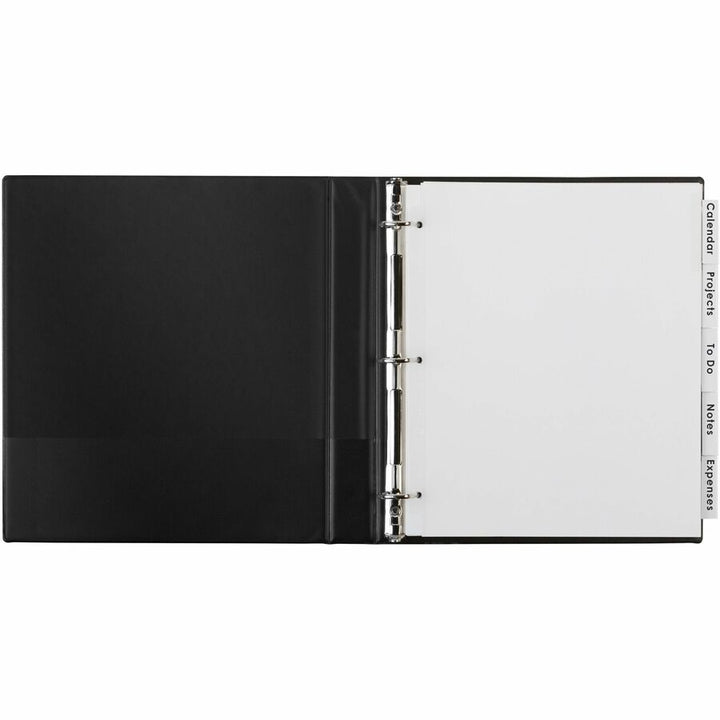 Image of Avery® Insertable Big Tab Dividers, 5-Tab, Single-Sided Copper Edge Reinforcing, 11.13 x 9.25, White, Clear Tabs, 1 Set