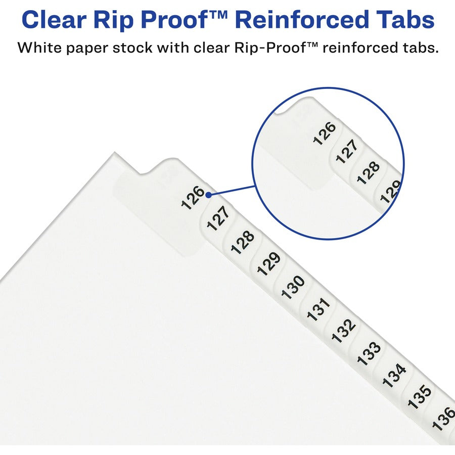 Image of Avery® Preprinted Legal Exhibit Side Tab Index Dividers, Avery Style, 26-Tab, 26 To 50, 11 X 8.5, White, 1 Set