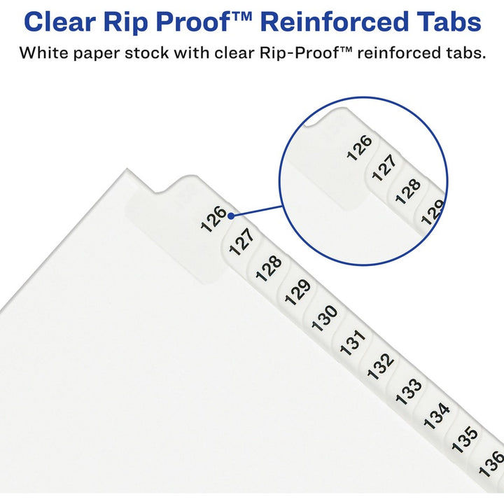 Image of Avery® Preprinted Legal Exhibit Side Tab Index Dividers, Avery Style, 26-Tab, 26 To 50, 11 X 8.5, White, 1 Set