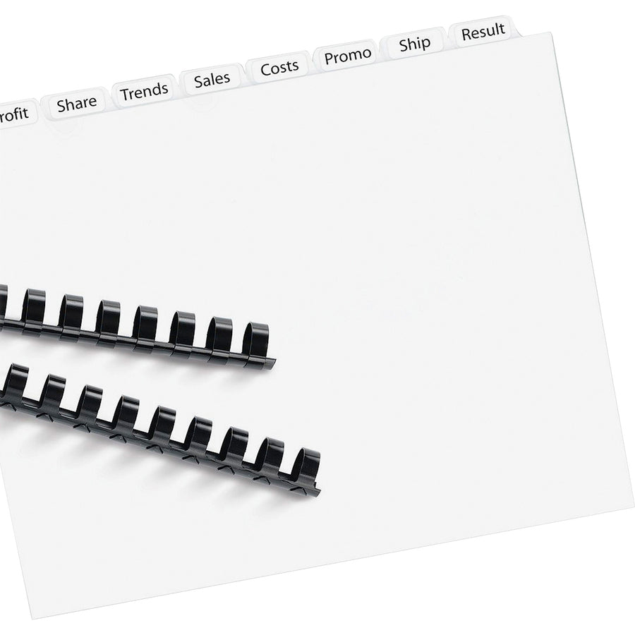 Image of Avery® Print and Apply Index Maker Clear Label Unpunched Dividers, 8-Tab, 11 x 8.5, White, 5 Sets
