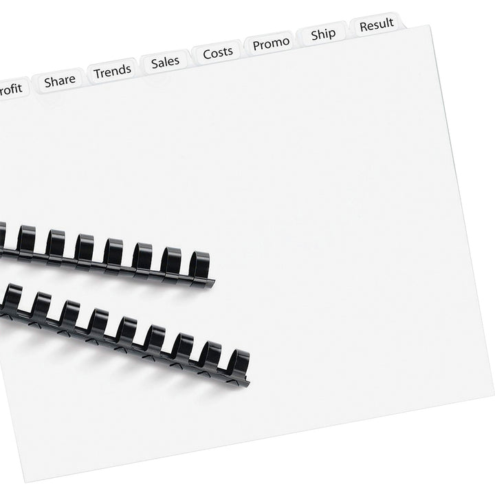 Image of Avery® Print and Apply Index Maker Clear Label Unpunched Dividers, 8-Tab, 11 x 8.5, White, 5 Sets