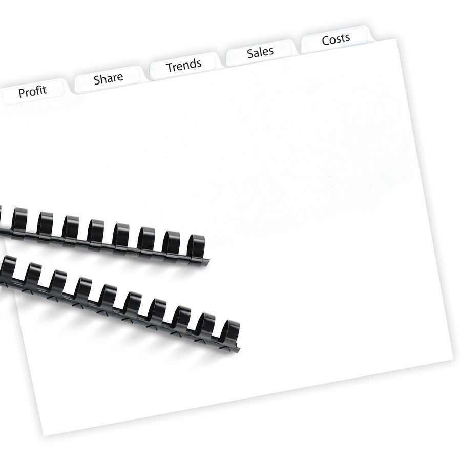 Image of Avery® Print and Apply Index Maker Clear Label Unpunched Dividers, 5-Tab, 11 x 8.5, White, 25 Sets