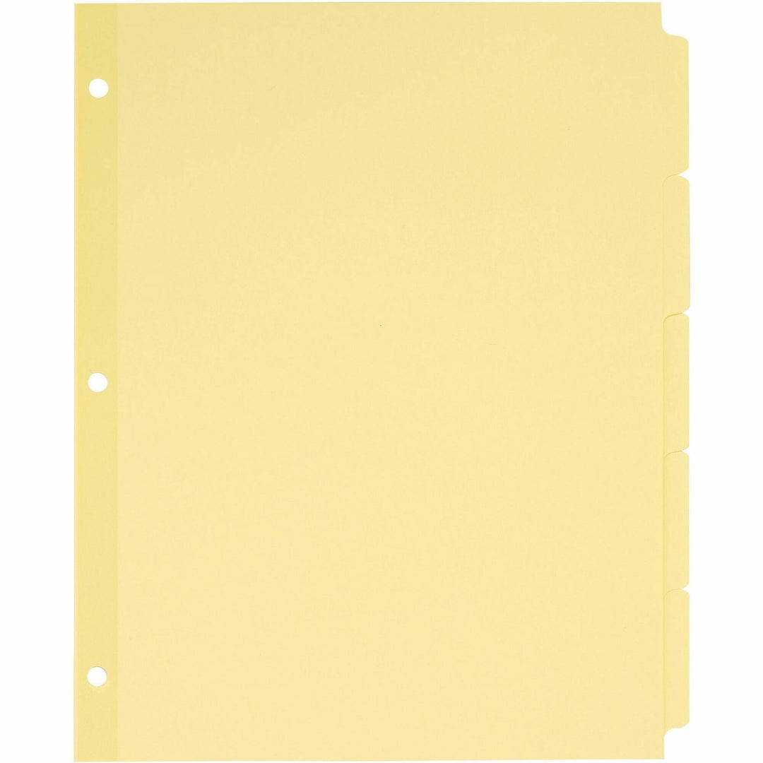 Image of Avery® Write and Erase Plain-Tab Paper Dividers, 5-Tab, 11 x 8.5, Buff, 36 Sets