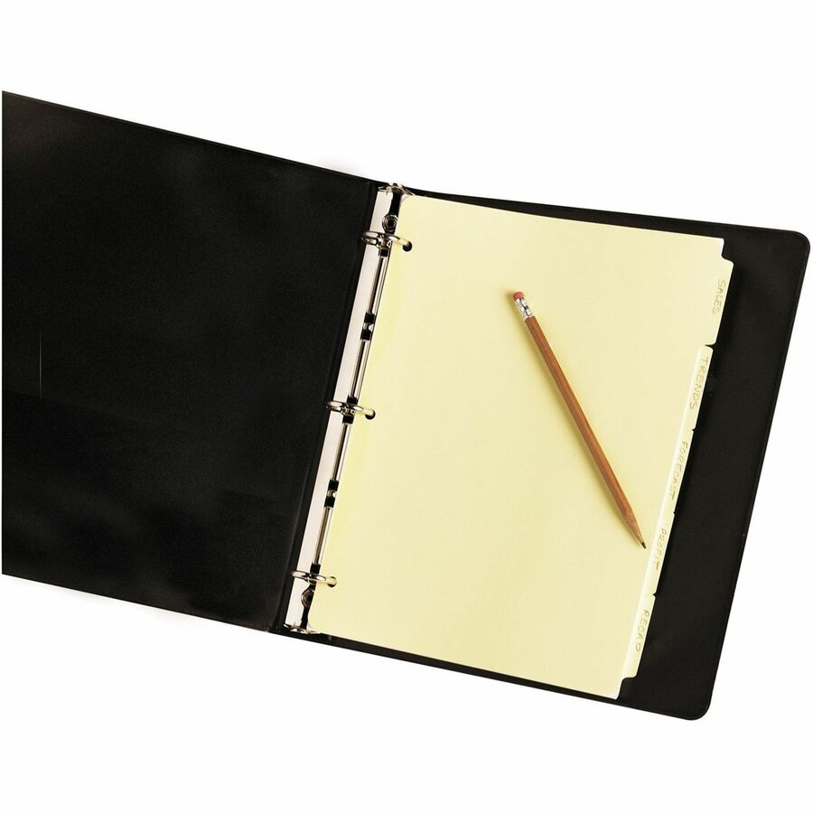 Image of Avery® Write and Erase Plain-Tab Paper Dividers, 5-Tab, 11 x 8.5, Buff, 36 Sets