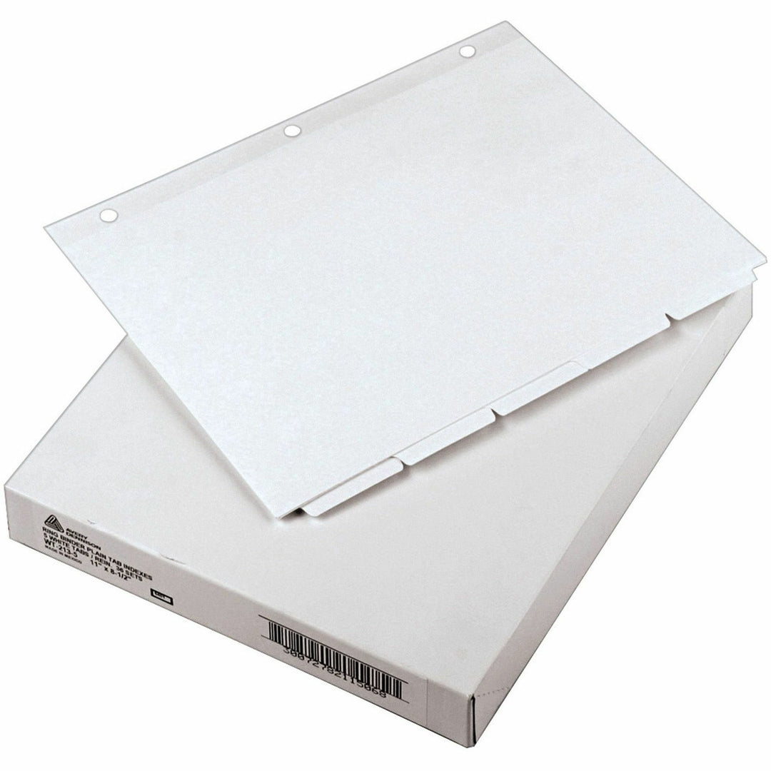 Image of Avery® Write and Erase Plain-Tab Paper Dividers, 5-Tab, 11 x 8.5, White, 36 Sets