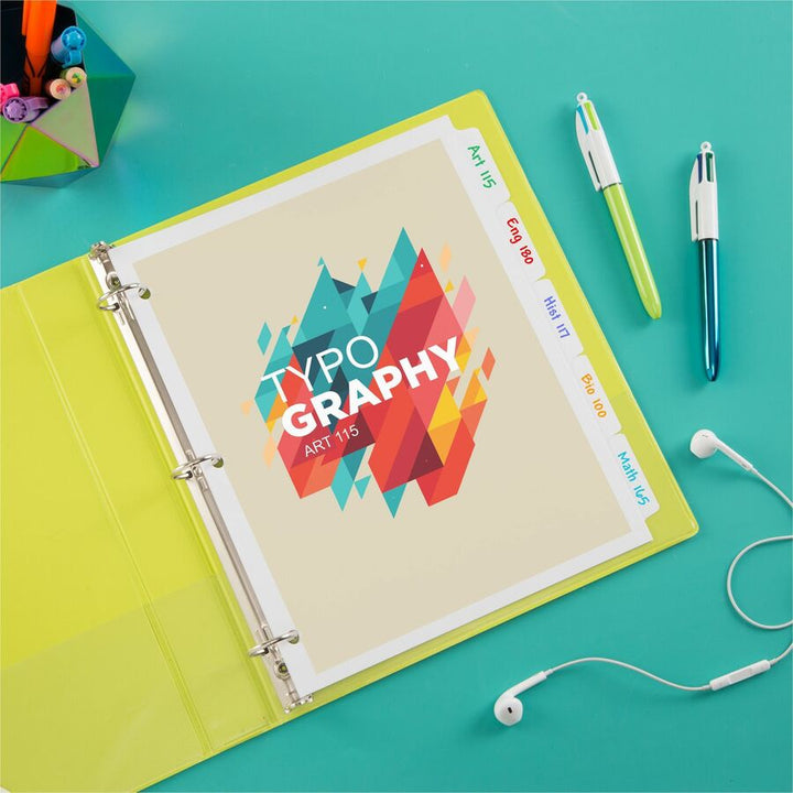 Image of Avery® Write and Erase Plain-Tab Paper Dividers, 5-Tab, 11 x 8.5, White, 36 Sets