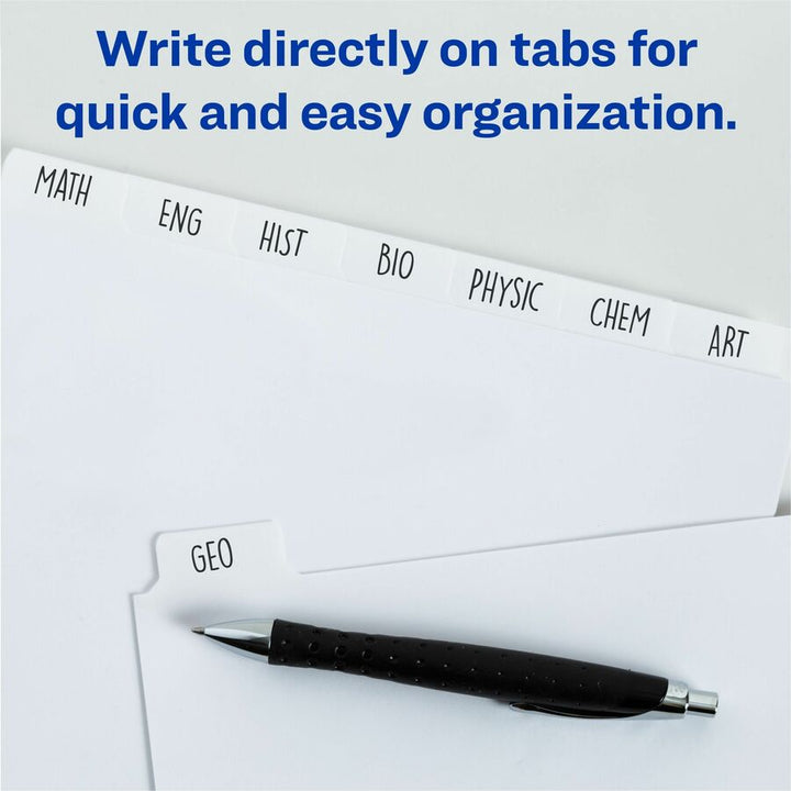 Image of Avery® Write and Erase Plain-Tab Paper Dividers, 5-Tab, 11 x 8.5, White, 36 Sets