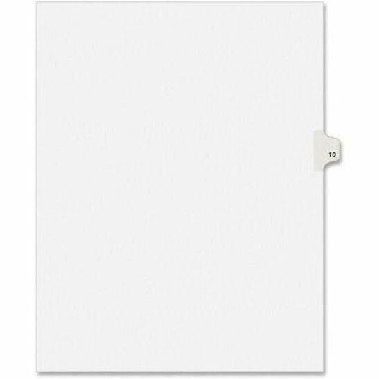 Image of Avery® Preprinted Legal Exhibit Side Tab Index Dividers, Avery Style, 10-Tab, 10, 11 X 8.5, White, 25/pack