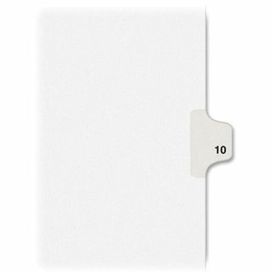 Image of Avery® Preprinted Legal Exhibit Side Tab Index Dividers, Avery Style, 10-Tab, 10, 11 X 8.5, White, 25/pack