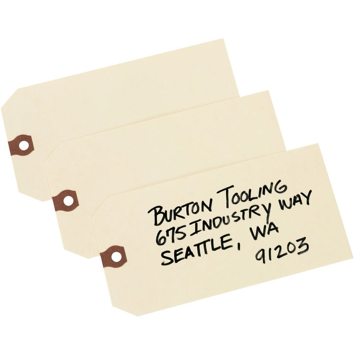 Image of Avery® Unstrung Shipping Tags, 11.5 pt Stock, 4.75 x 2.38, Manila, 1,000/Box