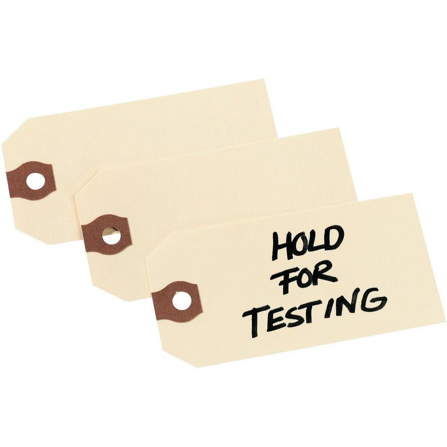 Image of Avery® Unstrung Shipping Tags, 11.5 pt Stock, 4.75 x 2.38, Manila, 1,000/Box