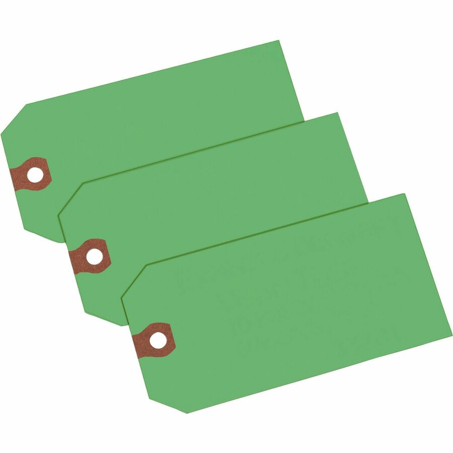 Image of Avery® Unstrung Shipping Tags, 11.5 pt Stock, 4.75 x 2.38, Green, 1,000/Box