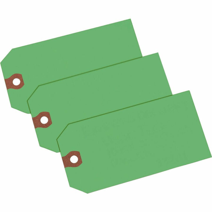 Image of Avery® Unstrung Shipping Tags, 11.5 pt Stock, 4.75 x 2.38, Green, 1,000/Box