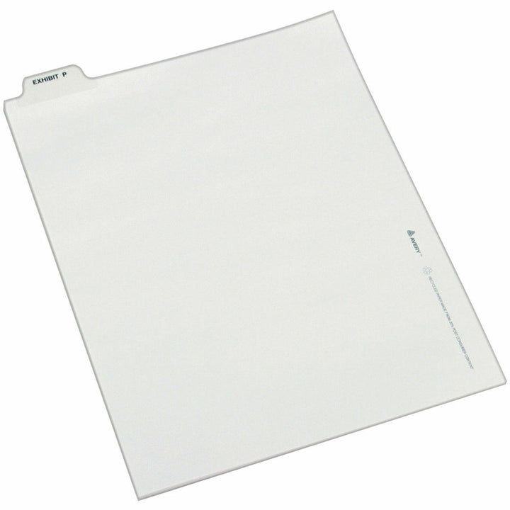 Image of Avery® Avery-Style Preprinted Legal Bottom Tab Dividers, 26-Tab, Exhibit P, 11 x 8.5, White, 25/Pack