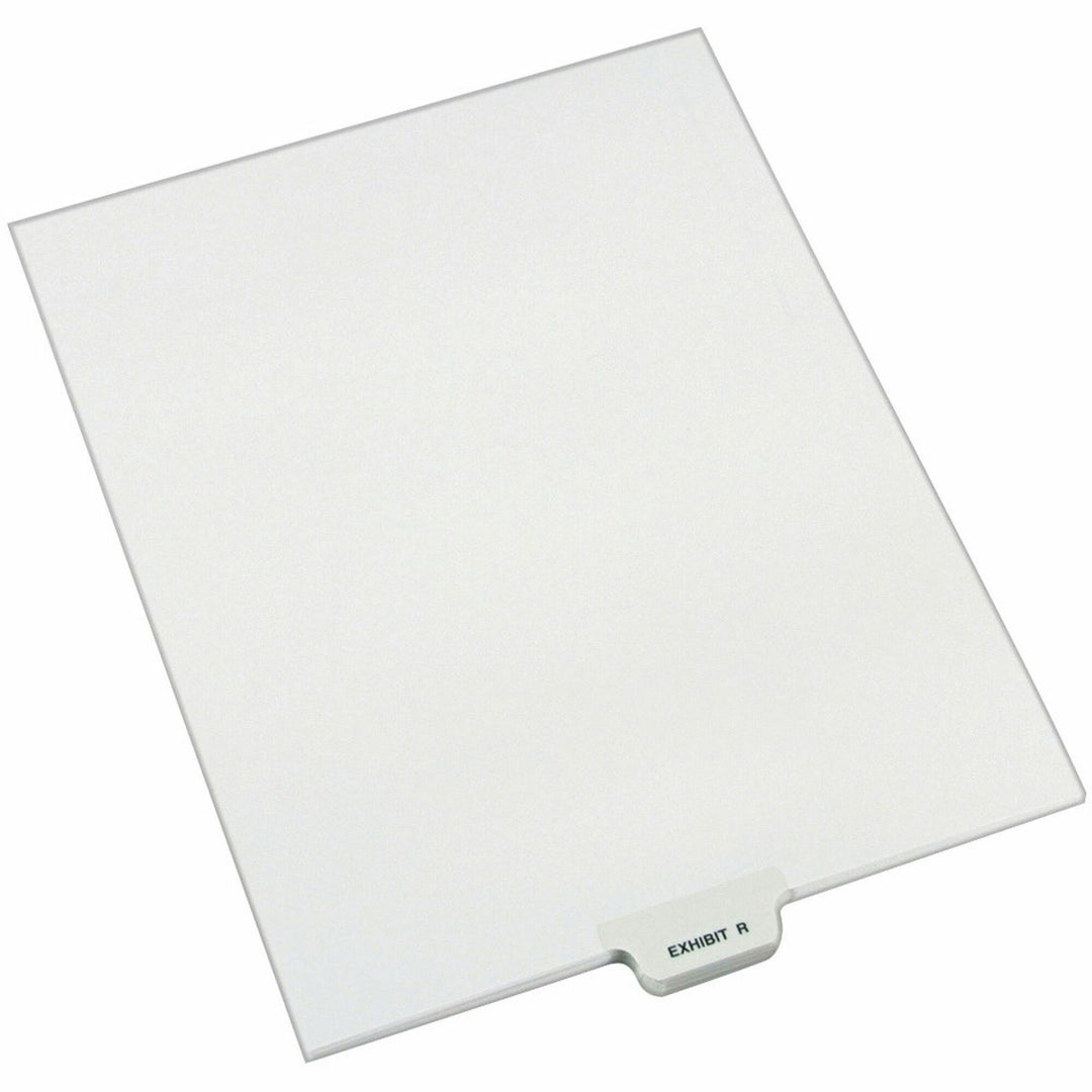 Image of Avery® Divider, "Exhibit R", Bottom Tab, 8-1/2"x11", 25/PK, White