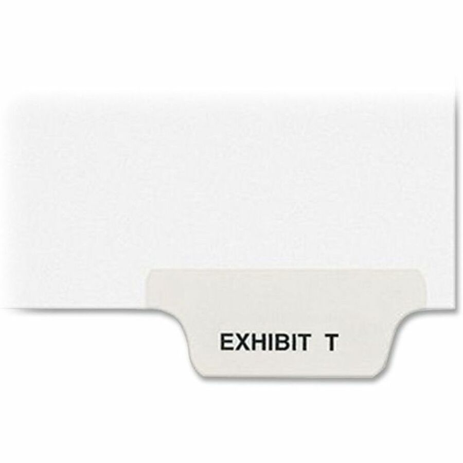 Image of Avery® Avery-Style Preprinted Legal Bottom Tab Dividers, 26-Tab, Exhibit T, 11 x 8.5, White, 25/Pack