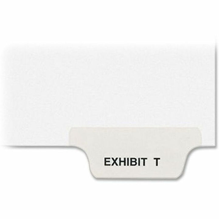 Image of Avery® Avery-Style Preprinted Legal Bottom Tab Dividers, 26-Tab, Exhibit T, 11 x 8.5, White, 25/Pack