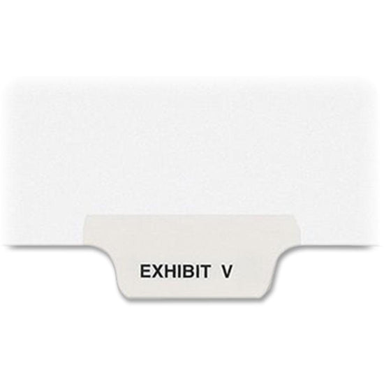 Image of Avery® Avery-Style Preprinted Legal Bottom Tab Dividers, 26-Tab, Exhibit V, 11 x 8.5, White, 25/Pack