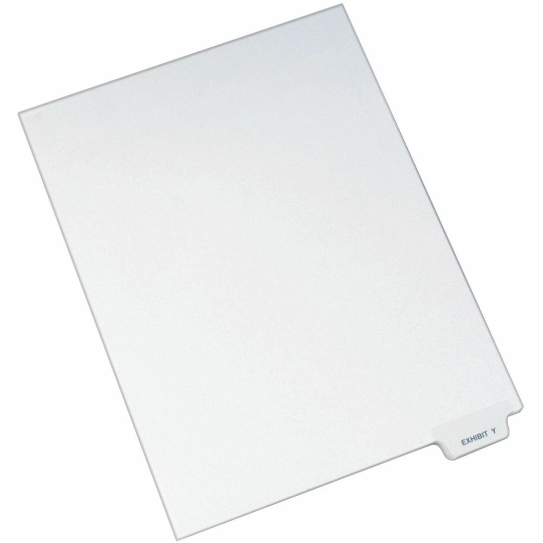 Image of Avery® Divider, "Exhibit Y", Bottom Tab, 8-1/2"x11", 25/PK, White