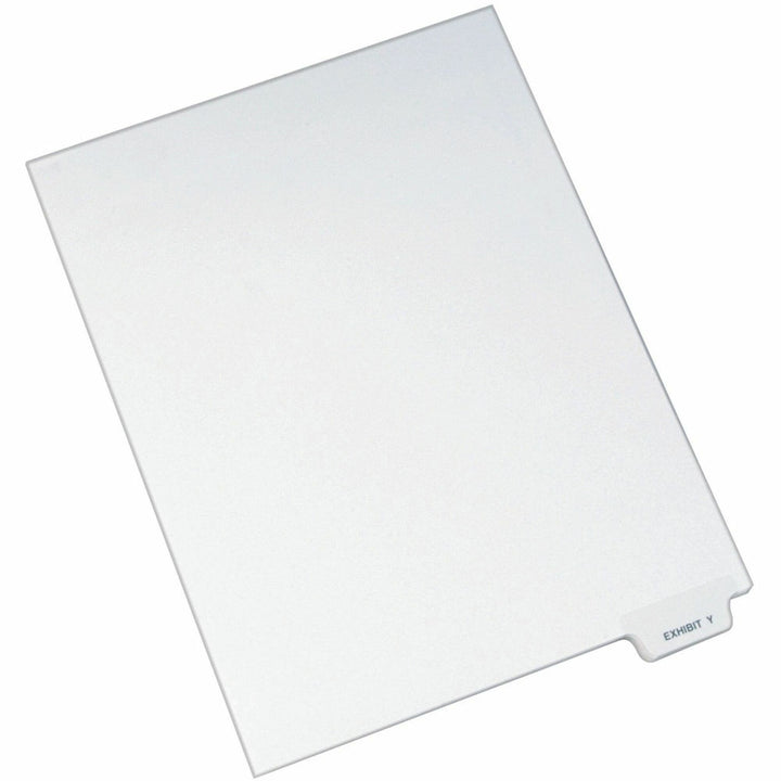 Image of Avery® Divider, "Exhibit Y", Bottom Tab, 8-1/2"x11", 25/PK, White