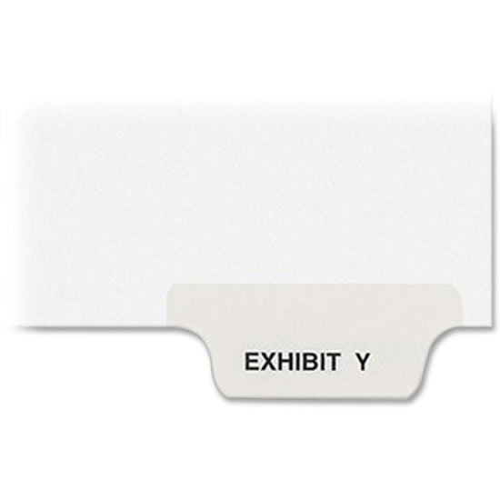 Image of Avery® Divider, "Exhibit Y", Bottom Tab, 8-1/2"x11", 25/PK, White