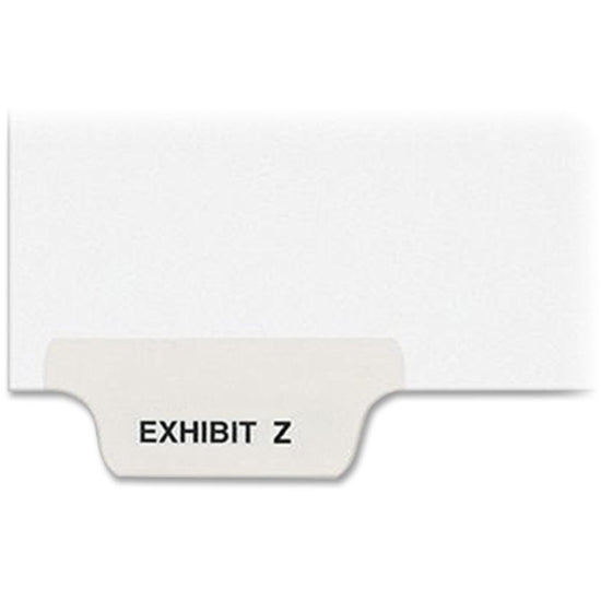 Image of Avery® Divider, "Exhibit Z", Bottom Tab, 8-1/2"x11", 25/PK, White