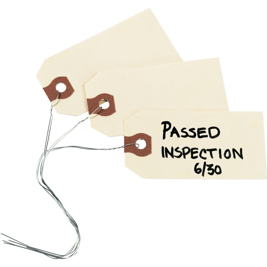 Image of Avery® Double Wired Shipping Tags, 11.5 pt Stock, 6.25 x 3.13, Manila, 1,000/Box