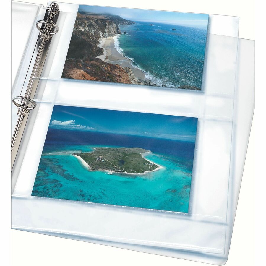Image of Avery® Photo Storage Pages For Four 4 X 6 Horizontal Photos, 3-Hole Punched, 10/pack