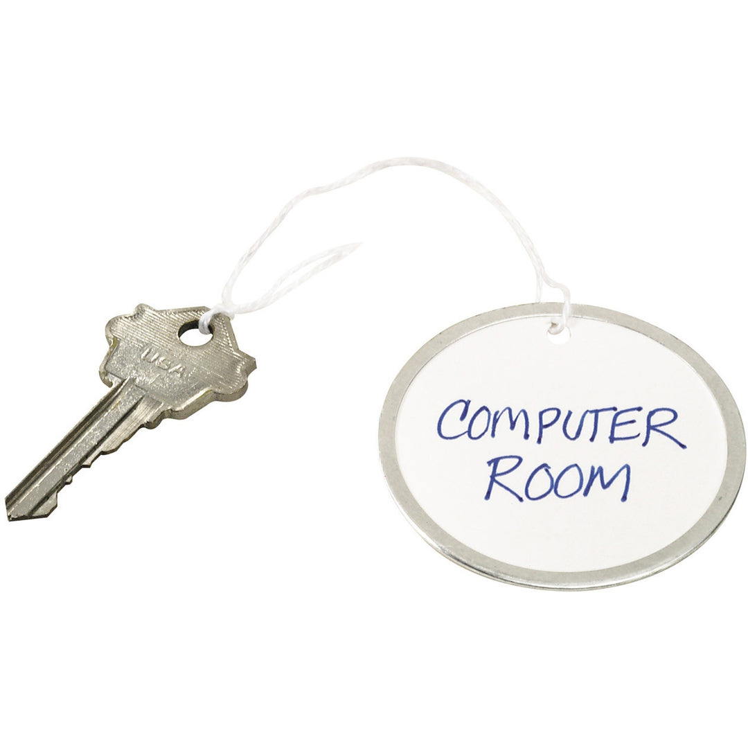 Image of Avery® Heavyweight Stock Metal Rim Tags, 2.25" dia, White, 500/Box