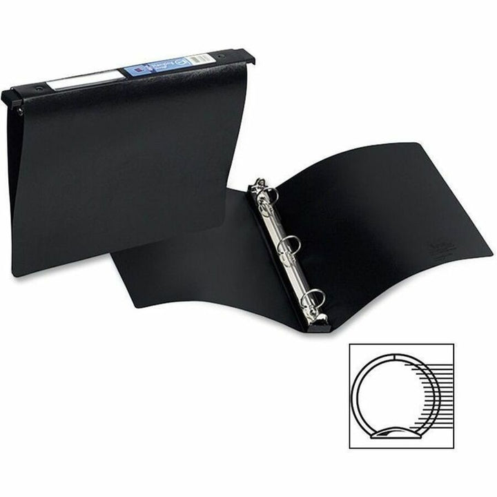 Image of Avery® Hanging Storage Flexible Non-View Binder With Round Rings, 3 Rings, 1" Capacity, 11 X 8.5, Black