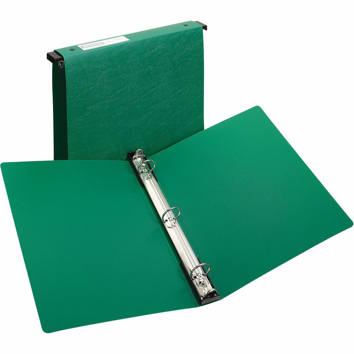 Image of Avery® Hanging Storage Flexible Non-View Binder With Round Rings, 3 Rings, 1" Capacity, 11 X 8.5, Green